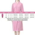 thumbnail image 4 of Celivon Silk Robes For Women Spring Summer Long Pajamas Smooth Unisex Breathable Solid Color Bathrobe Splicing Home Clothes Robe Coat, 4 of 5