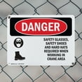 thumbnail image 5 of (2 Pack) Safety Glasses Safety Shoes And Hard Hats OSHA Danger Sign 14 Inch X 10 Inch Plastic Sign, Weather Resistant, UV Protected for Workplace, Business, and Construction Site, Made, 5 of 8