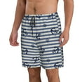 thumbnail image 2 of KLL Anchors And Steering Wheel Men's Casual Summer Beach Shorts Hawaiian Shorts with Pockets-X-Large, 2 of 5