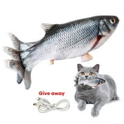 Carkira Cat Pet Toy Realistic Electric Rocking Fish for Bite and Kick Toys