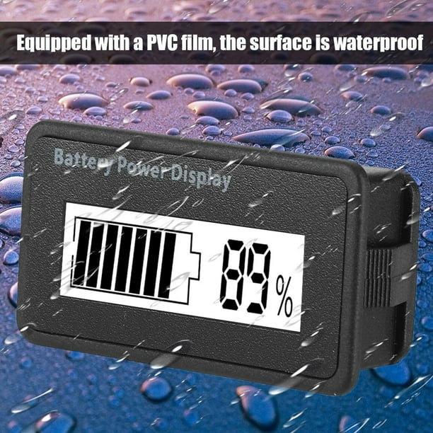 Medidor de VoltaJe de Capacidad de Batería Con Pantalla Lcd, Voltímetro para Batería O Dispositivos de 12-48 V