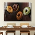 thumbnail image 2 of wall26 Canvas Print Wall Art Chocolate Caramel Sprinkle Matcha Donut Food &amp; Cooking Kitchen Photography Realism Decorative Scenic Rustic Zen Calm Colorful for Living Room, Bedroom, Office - 16&qu, 2 of 5