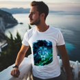 thumbnail image 5 of Large Tops For Men GraphicArt Drawing Printed Tees Summer Everyday Short-Sleeved T Shirts Black or White XS-5XL, 5 of 5