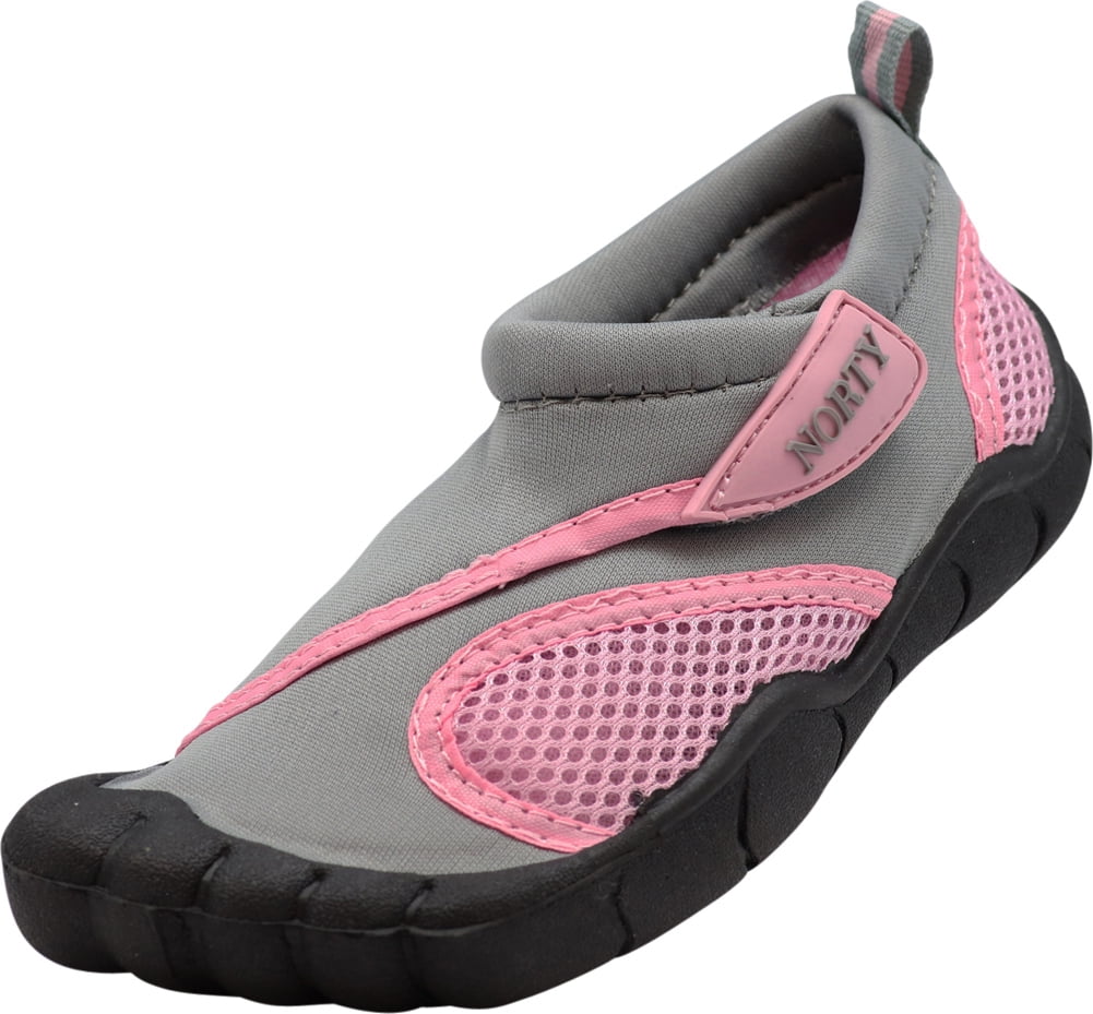 NORTY Girls Water Shoes Child Female Beach Pool Shoes Grey Pink 3 ...