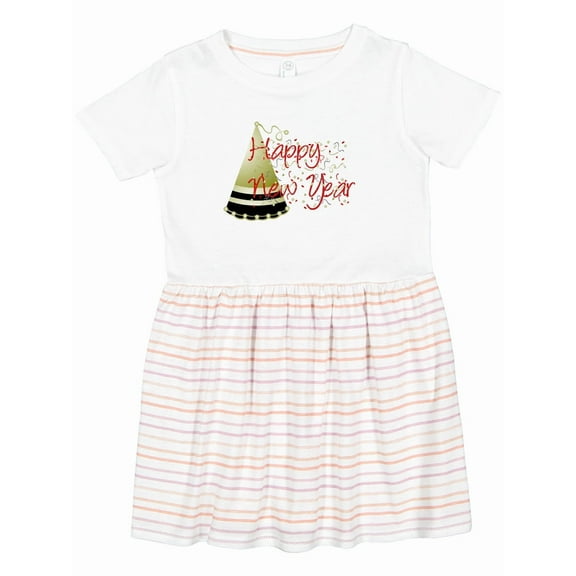 Inktastic Happy New Year Girls Toddler Dress