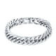 thumbnail image 1 of PROSTEEL Pulseras de cadenas cubanas de plata para hombre de 8 mm, pulsera gruesa de acero inoxidable con eslabones de Franco para niños, pulsera de mano de moda, regalo de Navidad, 21cm/8.3, 1 of 7