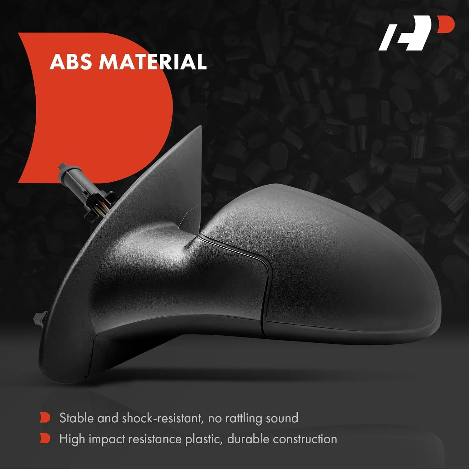 A-Premium Pair (2) Driver and Passenger Side Manual Door Mirror - Compatible with Chevrolet Cobalt 2005-2010 - Non-Heated Manual Folding Black Outside Rear View Mirror - Replace# 15299346