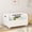 White # 2, variant on Kids Wooden Toy Box with Front Bookshelf,Toy Storage Organizer,Safety Hinge,Boys Girls Toy Chest Bench for Playroom Kids Room Organization,White