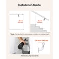 thumbnail image 4 of KFFKFF Wall Mounted Stair Handrail, 6ft Pipe Staircase Railing, Black Galvanized Aluminum, 1.26 inch Diameter, Indoor & Outdoor Use, Industrial Hand Rail for Steps, Safety Baluster, 4 of 9