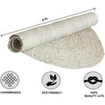 thumbnail image 2 of HOMEMONDE Off White Jute Rug Round 4 ft - Handwoven Natural Fiber Yarn - Reversible Rug - Eco-friendly High Traffic Area Rugs for Indoor, Bedroom & Kitchen, 2 of 6