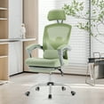 thumbnail image 2 of CONCETTA Ergonomic High Back Mesh Office Chair with Footrest and Armrests, Adjustable Lumbar Support, Headrest, and Reclining, Swivel Rolling Desk Chair for Home and Computer Tasks, Green, 2 of 10