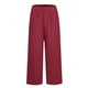 thumbnail image 4 of WILLBEST Pantalones Casuales para Mujer: Modernos Pantalones Rectos Holgados de Color Liso con Cintura Elástica y Bolsillos para Un Uso Diario Cómodo. Extra Grande, 4 of 5