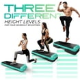 thumbnail image 4 of Yes4All Adjustable Aerobic Step Platform, 40 in x 16 in with 4 Risers, Black and Green, 4 of 9