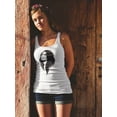 thumbnail image 2 of Portrait Of A Woman Looking Up Tank Women -Image by Shutterstock, Female Small, 2 of 4