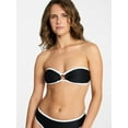 thumbnail image 2 of Time and Tru Women's and Women's Plus Size Go Time Strapless Bandeau Bikini Top with O-Ring, Sizes XS-3X, 2 of 6