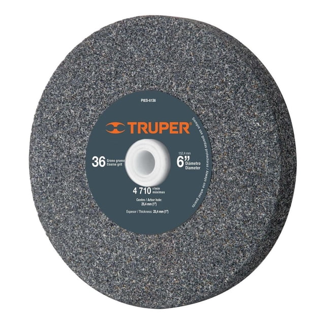 Piedra Para Esmeril 6 X 1 Oxido De Aluminio Grano 36 Truper PIES-6136
