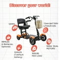 thumbnail image 5 of Dragon Mobile EX Durable Electric Wheelchair Mobility Scooter - 16" Premium Large Seat Wheelchair w/ Padded Armrests & Headlight - Orange, 5 of 11