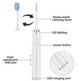 thumbnail image 4 of SuoKom Electric Toothbrush Set Rechargeable Electric Toothbrush with 6 Brush Heads 1 Toothbrush Tip Three Working Modes, 4 of 6