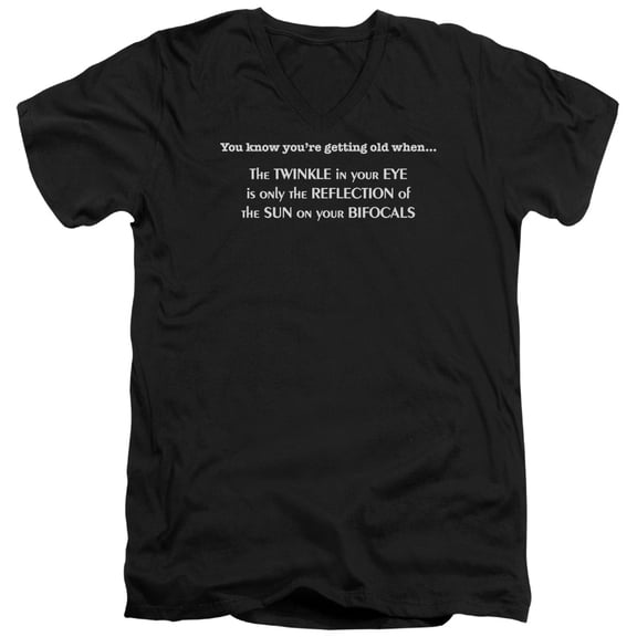 - Getting Old Bifocals - Slim Fit V Neck Shirt - Small