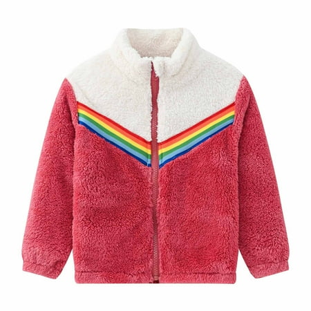 

Toddlers Girls Clothing Flannel Fuzzy Unisex Baby Clothes Turtleneck Zip Up Coats Jackets Outwear Winter Clothe