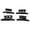 Black, variant on 12 Pcs Hair Clip Clamps Multicolor, Plastic Hairpin Paw Claw for Women, Beauty Salon Hairdressing Sectioning Styling Tool, 6.69 inches / 17 cm