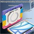 thumbnail image 5 of Iokmax for iPad Air 11-inch M2 (2024) Case with HD Screen Protector,Shoulder Strap,Pen Holder,Shockproof Rotate Handle Fold Stand Lightweight Kids Friendly Case for iPad Air 11 / Air 6th Generation, 5 of 6