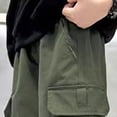 thumbnail image 5 of Kogui Kids Pants Cargo Pants for Boys Breathable Multiple Pockets Stretch Elastic Waist Childrens Jogger Pants Size 10-11 (Green,10-11 Years), 5 of 8