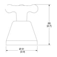 thumbnail image 2 of Juego De Manerales Atica Grande Cromo C-59 Helvex, 2 of 3