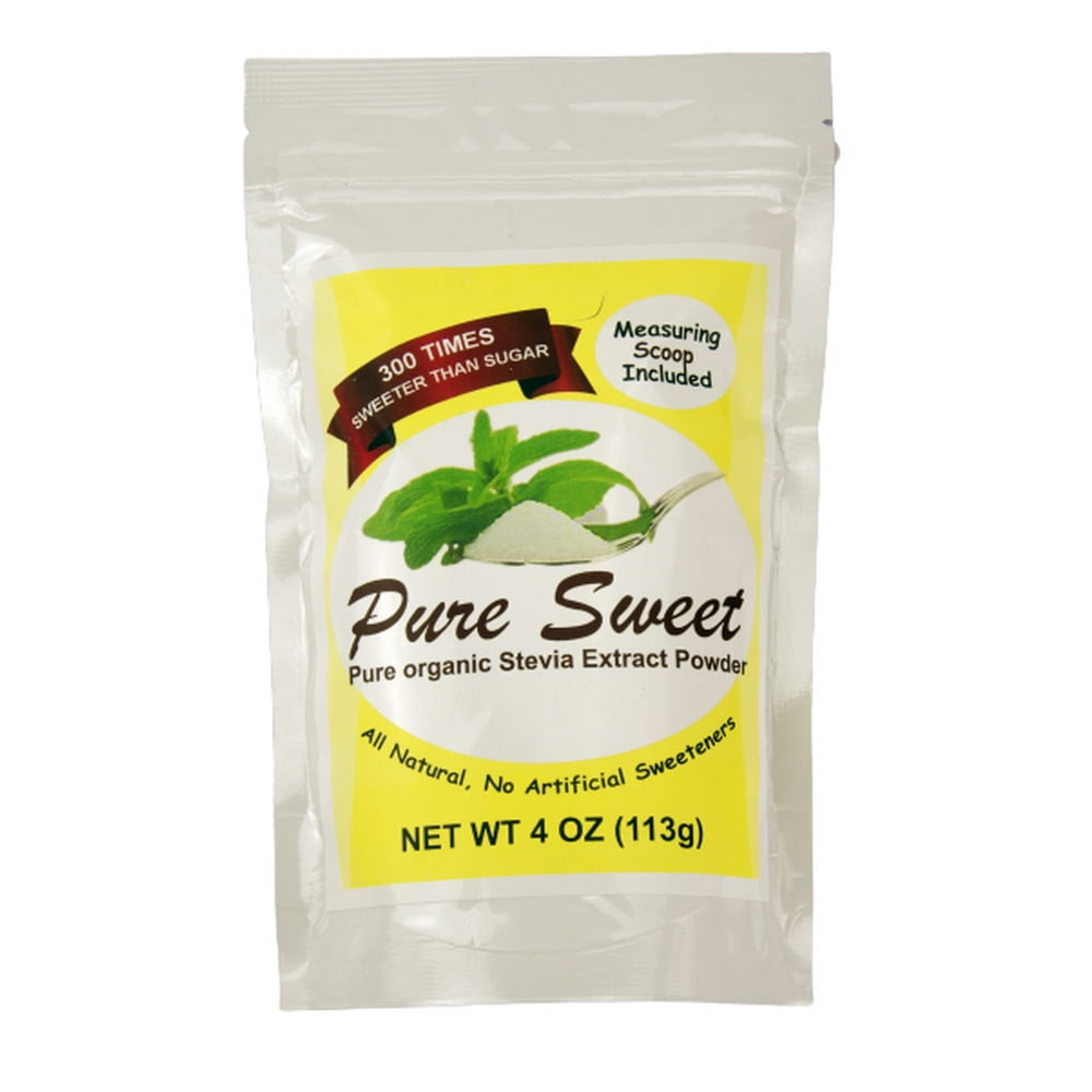 PURE ORGANIC STEVIA EXTRACT POWDER 4 OZ, NO FILLERS, MICRO SCOOP