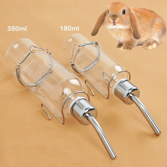 Rdausd Stainless Steel Hanging Pet Water Bottle with Ball Nozzle, Drip-Free Drinker for Rabbit Hamster Guinea Pig Ferret Small Animals, Cage Mount Automatic Water Feeder Bottle