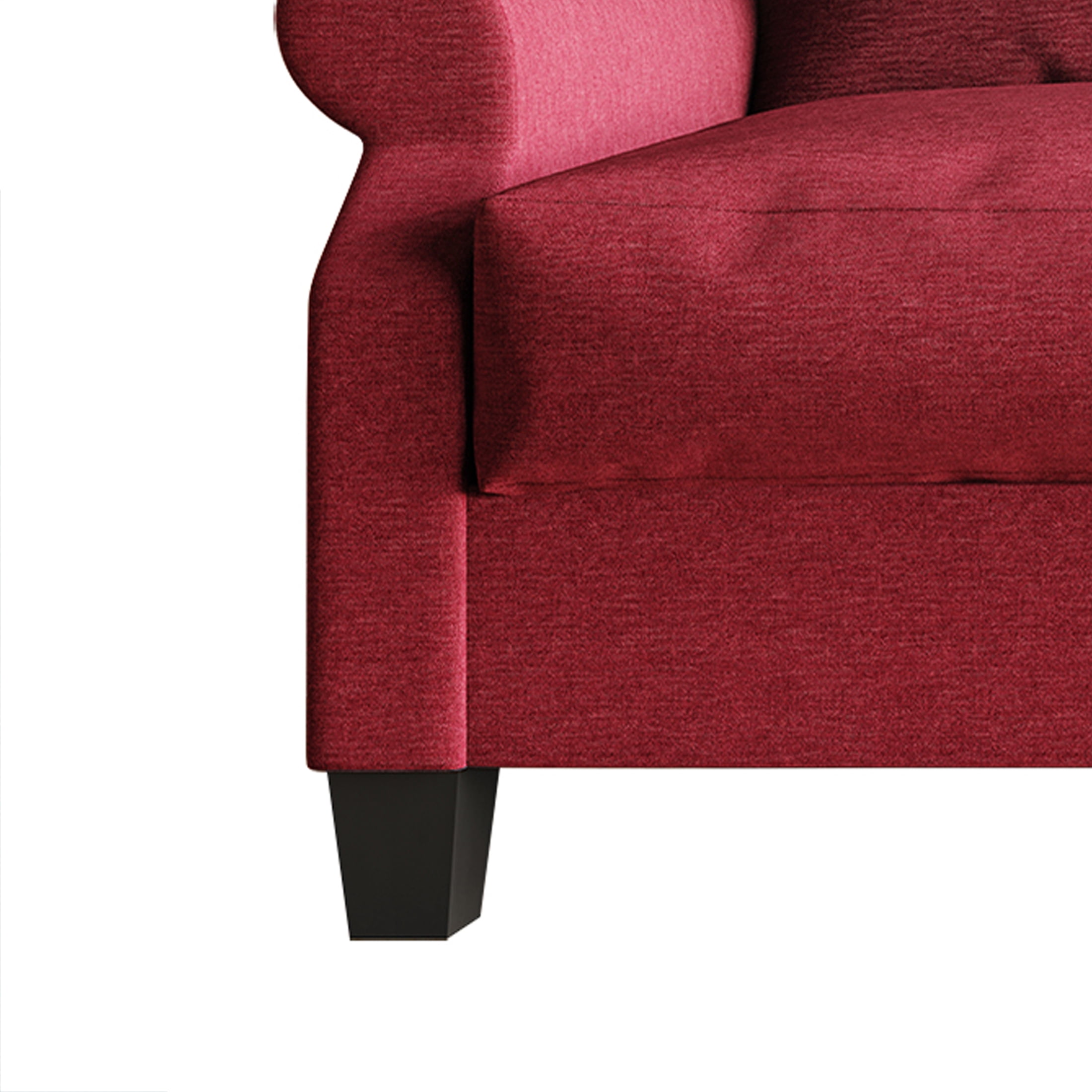 Castle Place Linen Upholstered Loveseats, Red