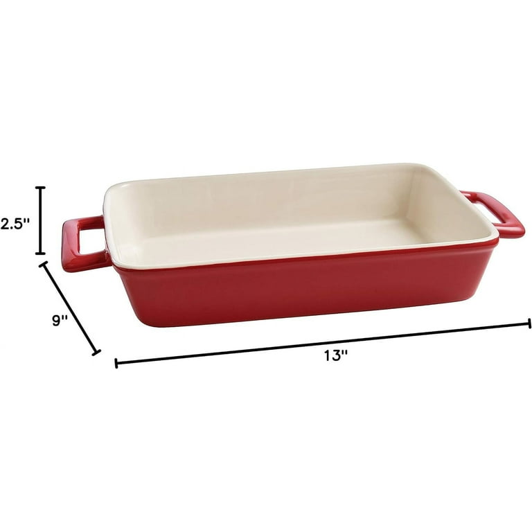 Anderson's Baking Rose Ceramic Lasagna Casserole Pan, x