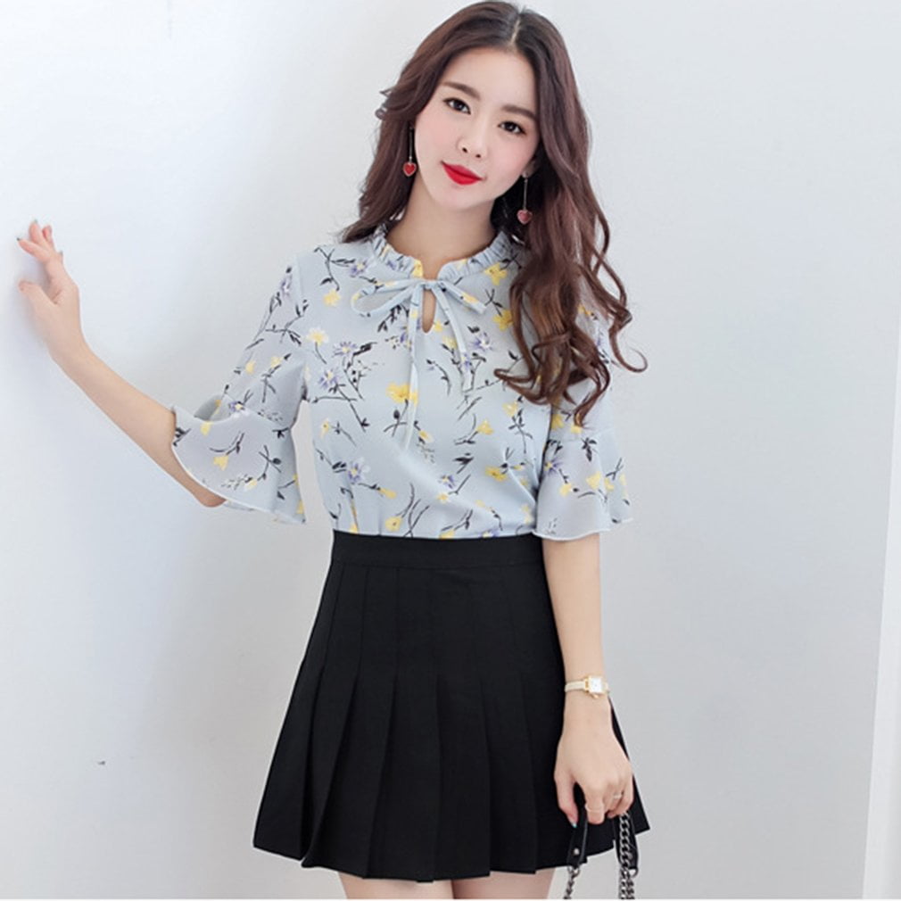 korean floral blouse