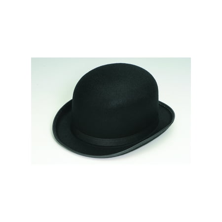 Deluxe Black Permalux Derby Roaring 20'S Bowler Top Hat Adult Costume Accessory