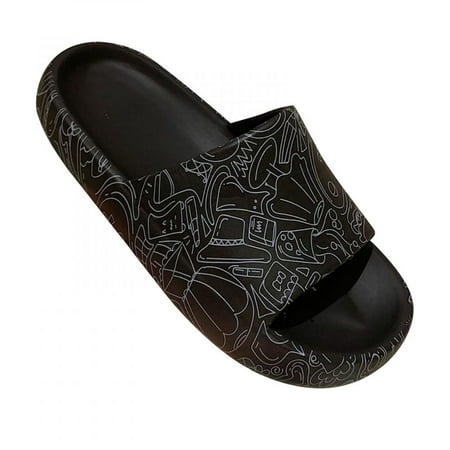 

Homedles Sandals for Women- Flip Flops Sandals with Comfortable indoor and Outdoor Sandals Flat Sports Slippers Black