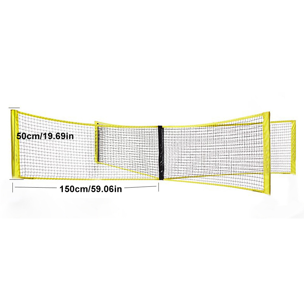 Courtyard Garden Portable Cross Net Badminton Training Net for Outdoor Beach Outdoor Four Square Volleyball Net for Kids and Adults settlede Four-Sided Cross Volleyball Net with Poles Set