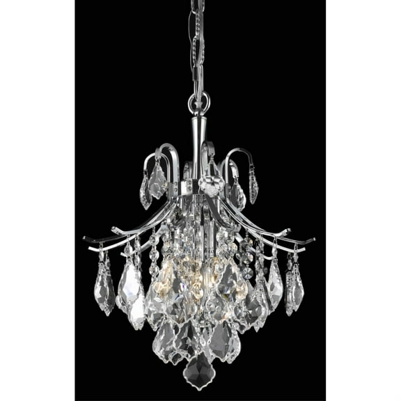 Amelia Collection Pendant D12in H15in Lt:3 Chrome finish