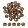 thumbnail image 1 of 50 piezas de botones de madera, 10 mm (13/32") botón redondo de 4 agujeros para costura manualidades, parte trasera plana para costura de manualidades de ropa, marrón, 1 of 7