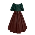 thumbnail image 3 of WILLBEST Fondos para Vestidos de Mujer Vestido Camisero Irlandés con Mangas Acampanadas y Corsé para Mujer, Vestido Tradicional Gótico Retro de Manga Larga con Corsé para Mujer M XXXXXGrande, 3 of 3