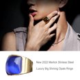 thumbnail image 2 of Sonducket Anillo de acero inoxidable para mujer, moda de cumpleaños, boda, fiesta nupcial, tienda, fecha escolar, joyería de viaje para mujer Ropa, zapatos y accesorios Miscelánea Azul Sonducket AP014986-01, 2 of 6
