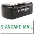 thumbnail image 1 of Slim Pre-Inked Standard Mail Stamp, Slim 1444, Ultra Slim Design, Impression Size 1/2" by 1-3/4", Up to 25,000 Impressions - Green Ink, 1 of 10