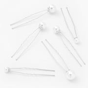 Claire's 6-Pack Pearl Stud Bobby Hair Pins