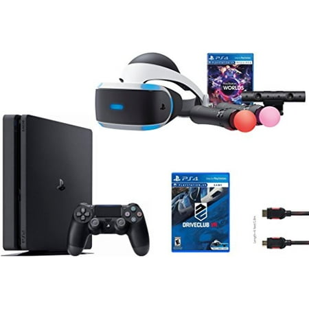 PlayStation VR Launch Bundle 3 Items:VR Launch Bundle,PlayStation 4 Slim 1TB, VR Game Disc PSVR DriveClub