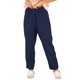 thumbnail image 1 of Pantalones casuales de mujer Color puro botón cintura elástica pantalones largos sueltos para mujer para uso diario al aire libre azul purpúreo XL, 1 of 5