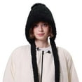 thumbnail image 1 of TINZ Bonnet d'Hiver Réversible à Double Couche avec Fermeture à Nouer pour Extérieur Bonnet Thermique pour Homme, 1 of 4