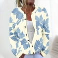 thumbnail image 2 of Idoravan Fall Sweaters for Women Cardigan Ladies' Casual Floral Printed Knitted Cardigan With Button Up Jacket And Top Multicolor L, 2 of 5