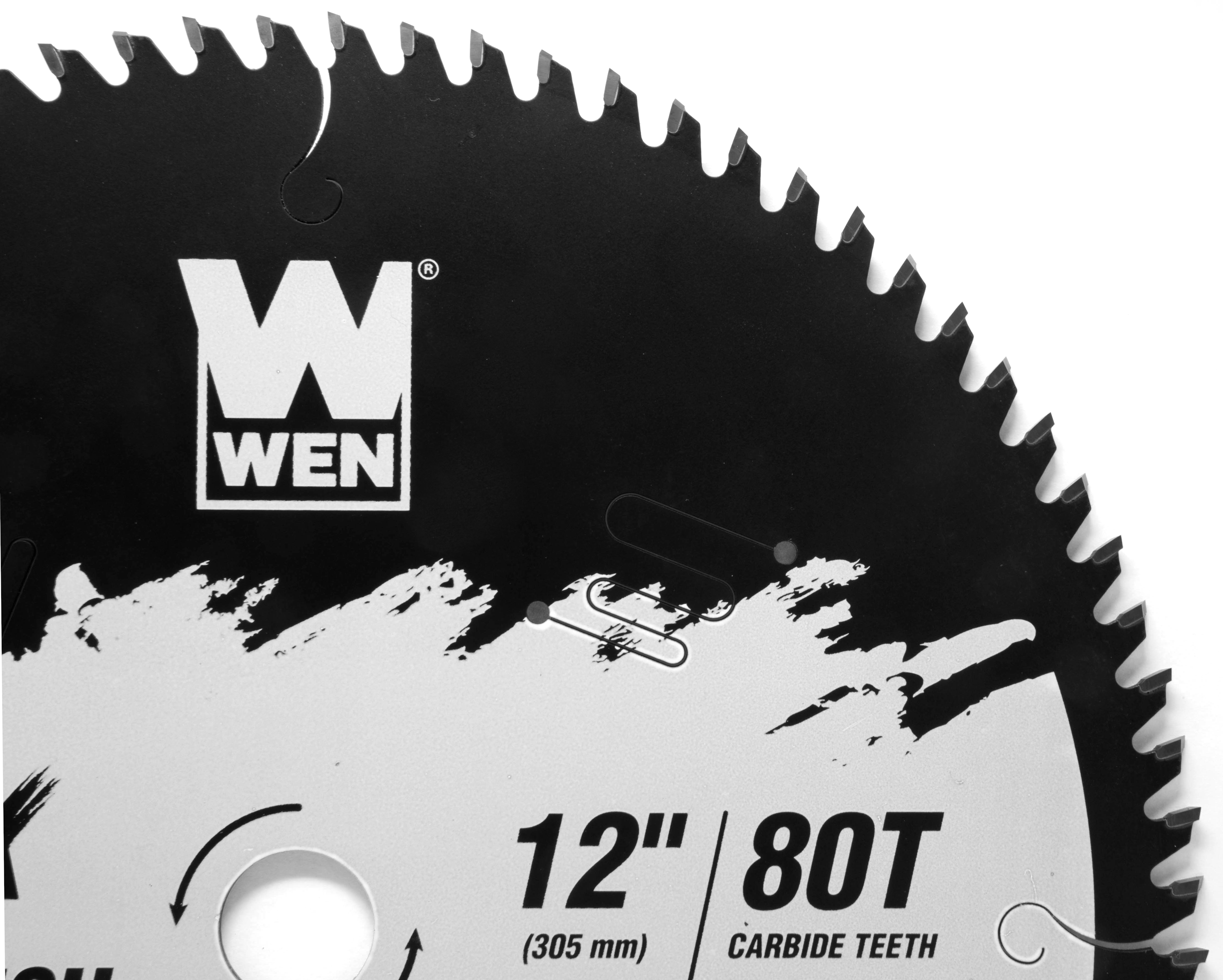 WEN Products Apex 12-Inch 80-Tooth Carbide-Tipped Fine-Finish  Industrial-Grade Woodworking Saw Blade with Cool-Cut Coating