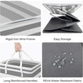 thumbnail image 2 of Cesta de lavandería versátil, plegable para ahorrar espacio, gran capacidad con asas reforzadas, tela de algodón y lino con revestimiento de polietileno impermeable (gris degradado), 2 of 6