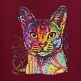 thumbnail image 5 of Wild Bobby Dean Russo Colorful Cat Abyssinian Cat Lover Unisex Crewneck Graphic Sweatshirt, Maroon, 3X-Large, 5 of 5