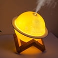 thumbnail image 2 of Humidificador de lámpara de luna Humidificador de aire de luz nocturna de luna 3D con soporte de madera Lámpara de humidificador de escritorio LED USB Humidificador pequeño personal Lámpara de galaxia, 2 of 11